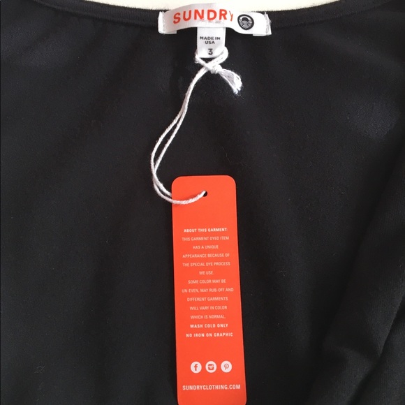 Sundry Ruched Surplice Black Dress Size 3 - Picture 5 of 8